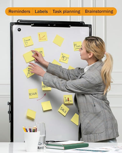 Sticky Notes 3x3 in 3600 Sheets 48 Pads Yellow Self-Stick Memo Pads Clean Removal Durable Adhesive for Office School Home 75 Sheets/pad