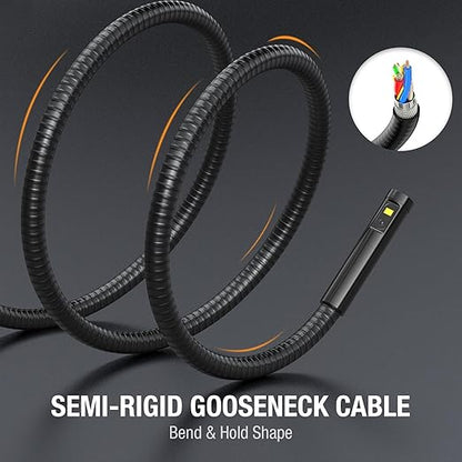 Teslong Inspection Camera, Dual Lens Borescope Camera with Light, NTS300 5" IPS Industrial Endoscope, 1080P Waterproof Flexible Mechanic Fiber Optic Snake Scope Cam for Wall Automotive Engine (10FT)