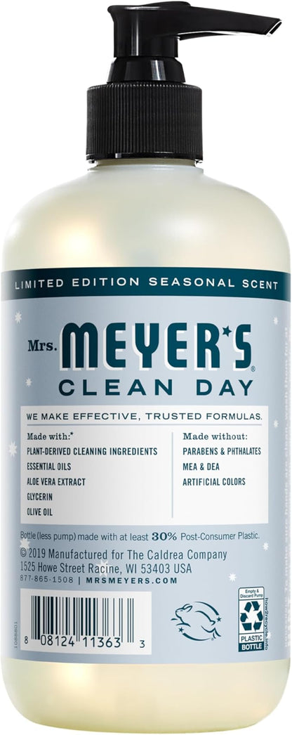 MRS. MEYER'S CLEAN DAY Hand Soap, Made with Essential Oils, Snowdrop, 12.5 fl. Oz (Pack of 3)