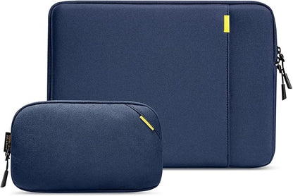 tomtoc 360 Protective Laptop Sleeve Set for 14-inch MacBook Pro M5/M4/M3/M2/M1 Pro/Max A3434 A3112 A3401 A3185 A2992 A2918 2025-2021, Water-Resistant MacBook Case Bag with Organized Accessory Pouch