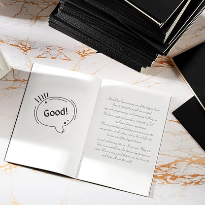 Mimorou 100 Pcs Kraft Notebook Journals 5.5 Inch x 8.3 Inch A5 Softcover Notebooks Bulk for Writing Sketch Office Notepad with 60 Pages 30 Sheets (Multicolor,Lined)(Black,Unlined)