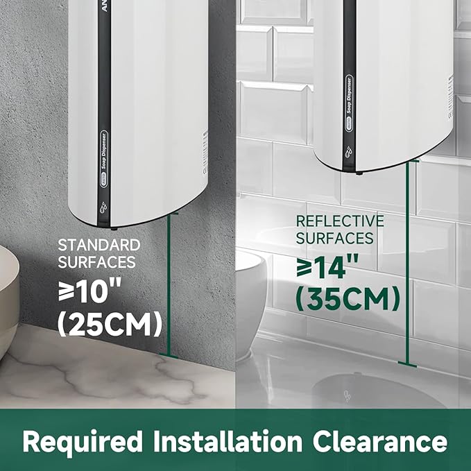 29fl.oz/850ml Commercial Automatic Liquid Soap Dispenser Wall-Mounted Large Capacity Model 1209 White
