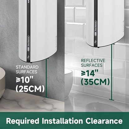 29fl.oz/850ml Commercial Automatic Liquid Soap Dispenser Wall-Mounted Large Capacity Model 1209 White