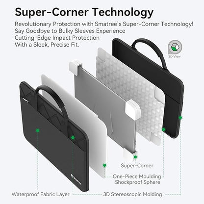 Smatree 18 inch Laptop Sleeve with Handle for Acer Predator Helios 18 AI, for Acer Predator Helios 18/Neo 18, Laptop Case with Accessory Pocket, YKK Zipper, Patented Super Corner Design (E812)