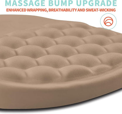 Ergonomic Mouse Pad Wrist Support with Memory Foam Massage Bulge, Carpal Tunnel Pain Relief Mousepad Wrist Rest for Mouse(12x8 inch, Sand Color)