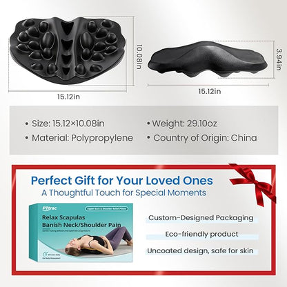 Shoulder Blade & Trapezius Trigger Point Massager, Upper Back Stretcher for Shoulder Back Pain Relief, Posture Correction & Muscle Relaxation, Ideal Gift for Men and Women
