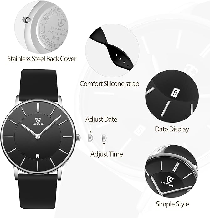 BEN NEVIS Watch, Mens Watch, Minimalist Fashion Simple Wrist Watch Analog Date with Leather Strap