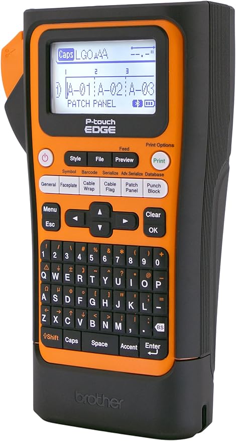 Brother PT-E310BTVP P-Touch Edge Handheld Industrial Label Printer Kit with Bluetooth and USB-C (up to 18mm Labels)