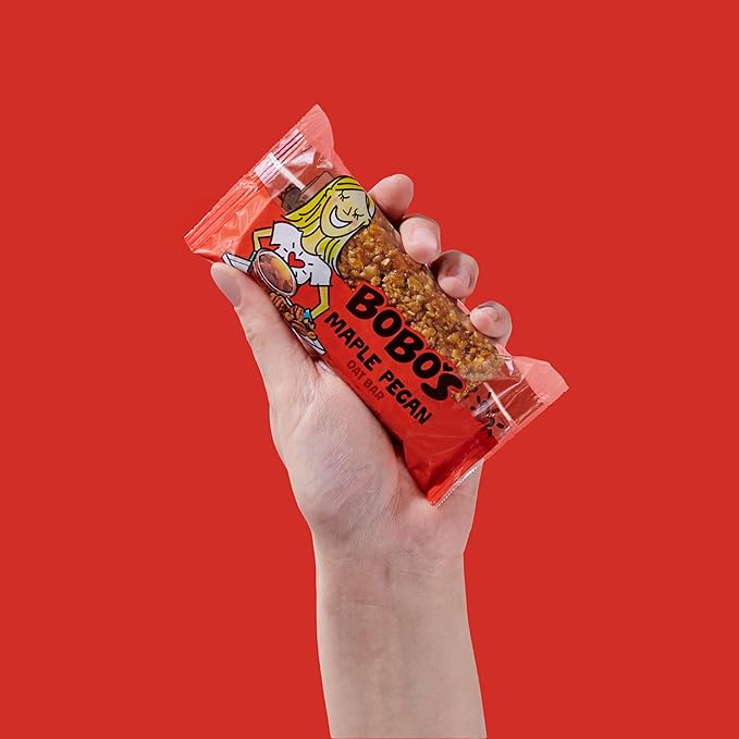 Bobo's Maple Pecan Oat Bars, Gluten Free, Non-GMO, Whole Grain Oats, Pack of 12 | Snack Bars | On-the-Go | Made with Simple Ingredients