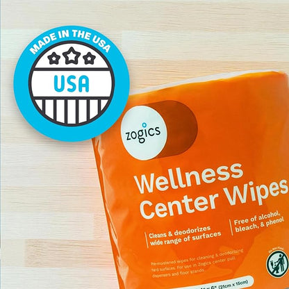 Zogics Wellness Center Cleaning Wipes – Gym Equipment Wipes for Cleaning Surfaces and Fitness Equipment, Durable and Safe Pre-Saturated Wet Wipes (2,300 Count, 2 Rolls of 1,150 Wipes)