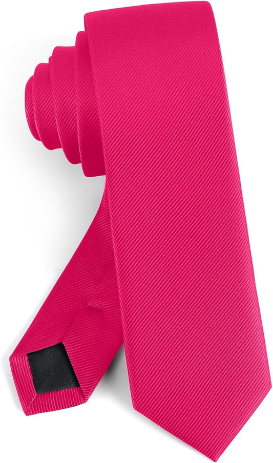 Boys Tie Solid Color Necktie for Age 12-14-16 Years Teen Wedding School Graduation with Gift Box