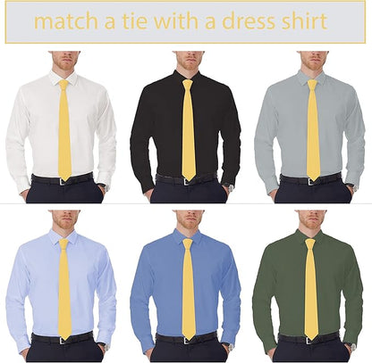 Men's Oxford Matt Neckties Solid Color for Adults Tuxedo Classic Design, by Bow Tie Hosue