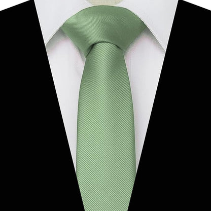 RBOCOTT 2.4" Solid Color Skinny Tie for Men Slim Necktie(6cm)