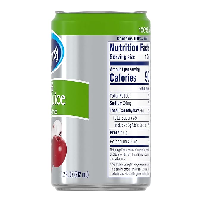 Ocean Spray 100% Apple Juice, 7.2 oz Cans (Pack of 24)