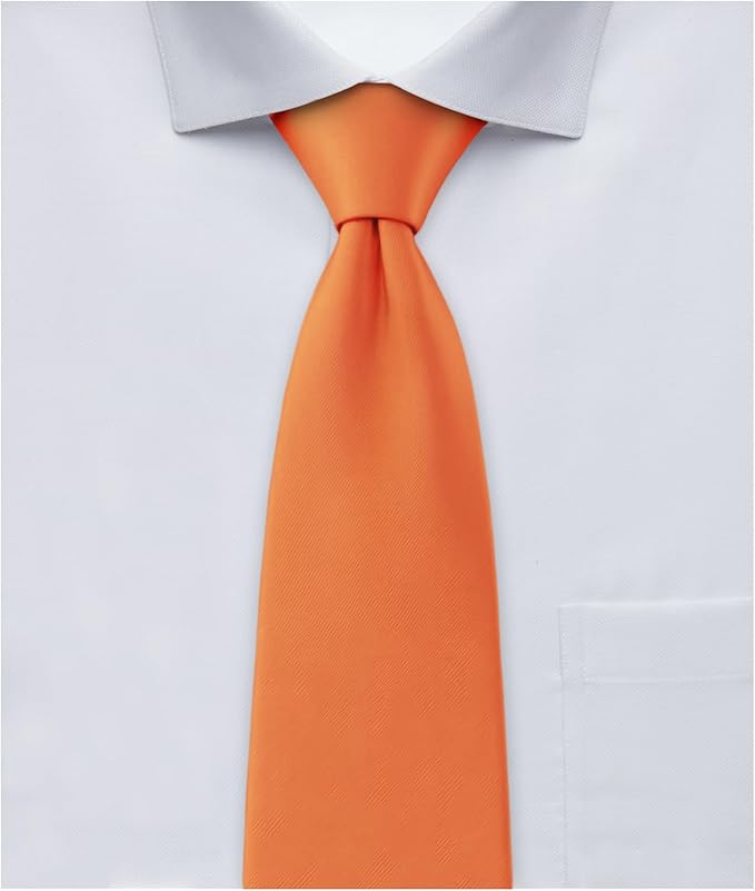 Jacob Alexander Solid Color Mens Tie - Soft-lined Necktie - Timeless Formal Look for Weddings and Business - (Regular Size)