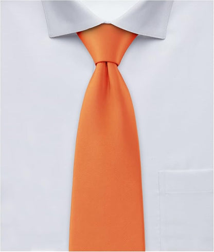 Jacob Alexander Solid Color Mens Tie - Soft-lined Necktie - Timeless Formal Look for Weddings and Business - (Regular Size)