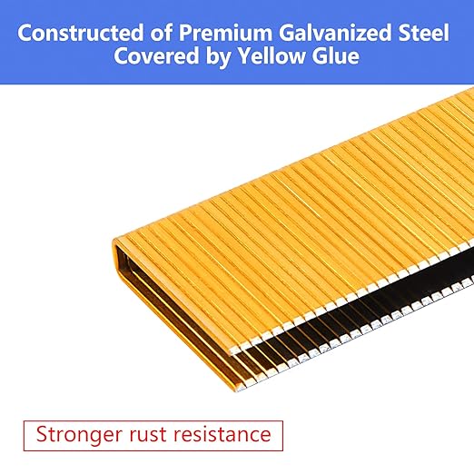 18 Gauge 1/4" Narrow Crown Staples (1-1/2",1-1/4" 1", 3/4", 1/2"), 2000 pcs Galvanized Assorted Sizes for 18 GA Pneumatic or Electric Stapler or Staple Gun,Project Pack (Assembly 2000)