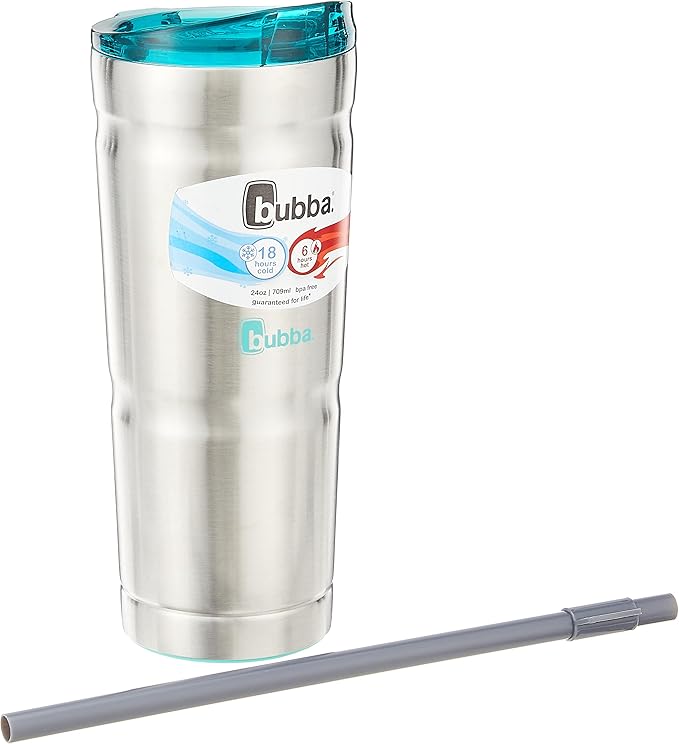 Bubba Envy S Stainless Steel Tumbler with Island Teal Lid, 24 oz.