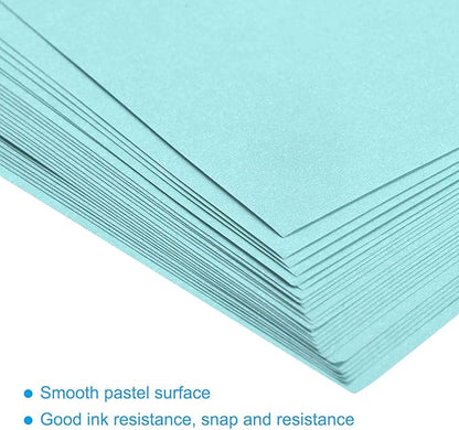 MECCANIXITY 50 Sheets Colored Copy Paper 8.3 x 5.8 Inch Printer Paper 80gsm Light Blue for Office Printing, Document Copying, Invitations, Forms, Art Projects