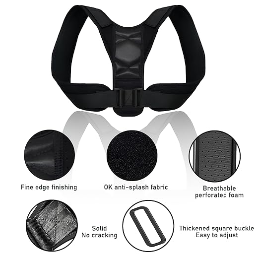 Posture Corrector for Women and Men, Back Straightener Posture Brace Corrector, Upper Back Brace Adjustable Posture Corrector for Back Pain Relief, Corrector de Postura para Hombre Mujer (S)