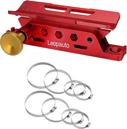 Universal Vehicle Fire Extinguisher Bracket, Aluminum Adjustable Quick Release Roll Bar Fire Extinguisher Bottle Mount with 8 Clamps, Compatible with Jeep Wrangler JK TJ Rubicon UTV, Red