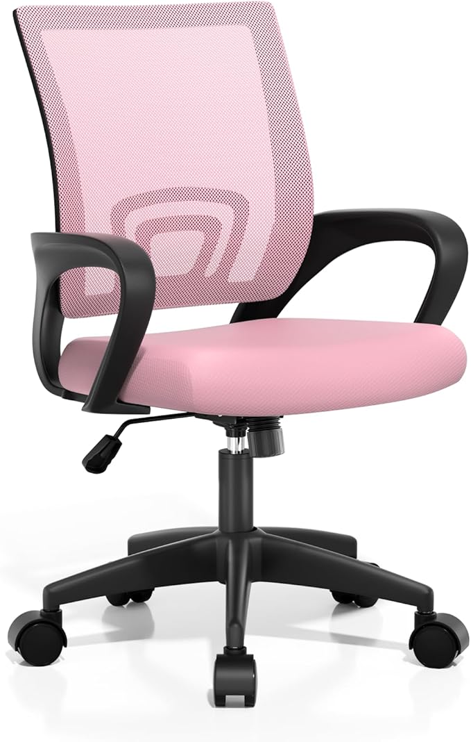 Athena Collection Office Chair - 330Lbs, 2 Packs Breathable Mesh Desk Chair Thickness Cushion with Lumbar Support & Armrest, Rolling Swivel Adjustable Tilt Lock for Home Office/Gaming, Bedroom Study