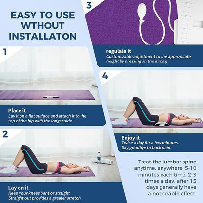 Back Stretcher for Lower Back Pain Relief,Adjustable Inversion Lumbar Traction Device,Lumbar Support Board for Spinal Decompression and Scoliosis,Ideal Mens Gifts&White Elephant Gifts