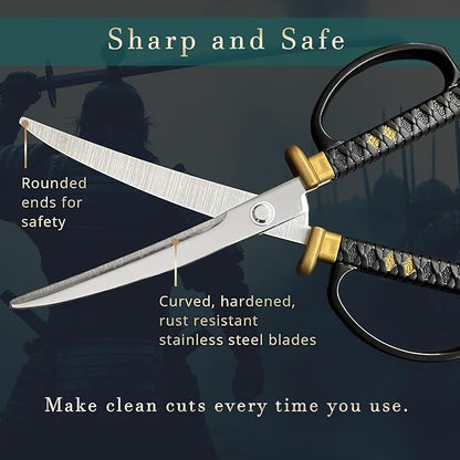 Japanese Samurai Katana Sword Shape Scissors 7.3 inch Made in JAPAN (Sanada Yukimura)