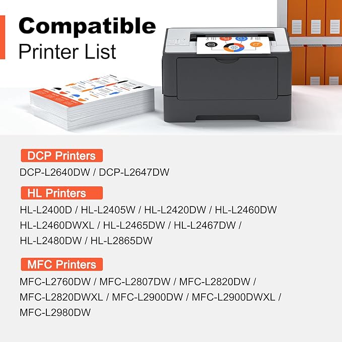 v4ink Compatible DR830 Drum(Not Toner) Replacement for Brother DR830 DR-830 Drum Unit for Brother DCP-L2640DW HL-L2400D HL-L2405W HL-L2460DW HL-L2480DW MFC-L2820DW XL MFC-L2900DW Printer - (2 Black)