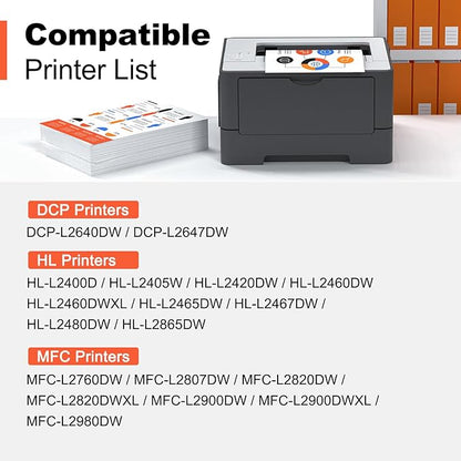 v4ink Compatible DR830 Drum(Not Toner) Replacement for Brother DR830 DR-830 Drum Unit for Brother DCP-L2640DW HL-L2400D HL-L2405W HL-L2460DW HL-L2480DW MFC-L2820DW XL MFC-L2900DW Printer - (2 Black)