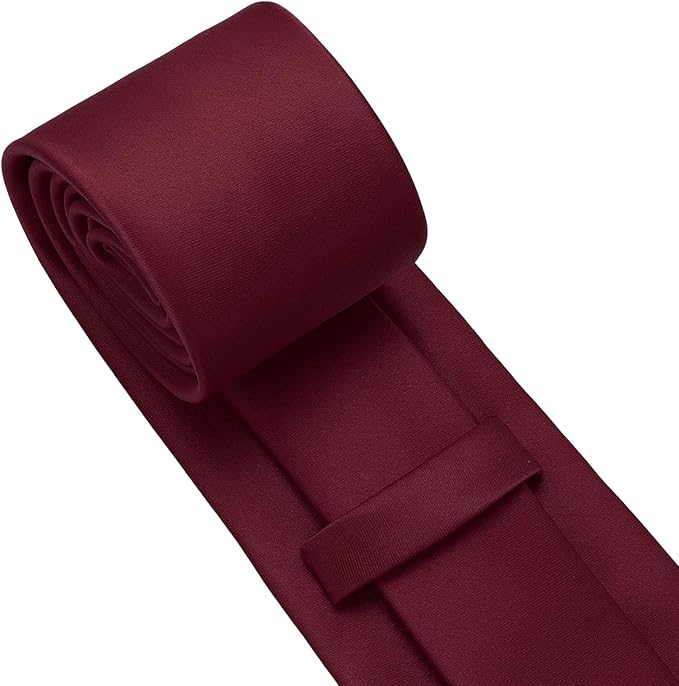 PenSee Men's Tie Set Solid Pure Color 3.15" (8CM) Classic Formal Plain Necktie and Pocket Square Set For Men