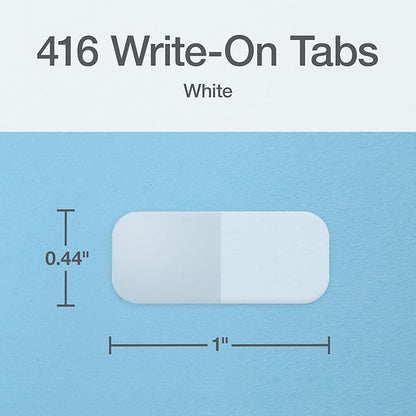 Redi-Tag, RTG31010, Permanent Stick Write-On Index Tabs, 416 / Pack, White, (Pack of 1)
