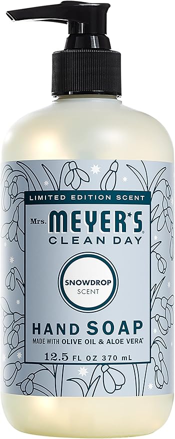 Mrs. MEYER'S CLEAN DAY Liquid Hand Soap, Snow Drop 12.5 Fl Oz (Pack of 2)