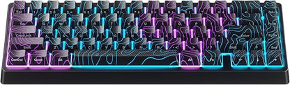 XVX M67 60% Keyboard with IMD Keycaps, QMK/VIA Topographic Gaming Keyboard, Wired Mechanical Key Board, RGB Custom Gasket Hot Swappable, for Windows & Mac, Interstellar Black