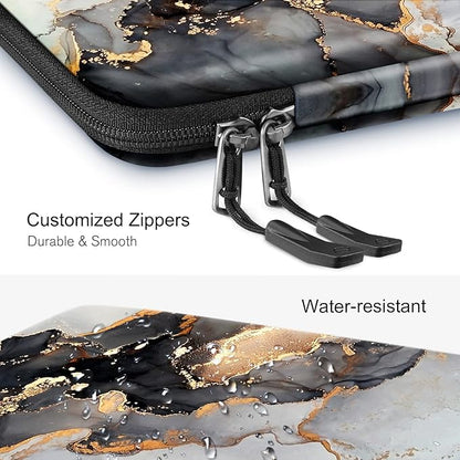 FINPAC Hard Laptop Sleeve Case for 13 inch MacBook Air M4 2025 M3 2024, 14 inch MacBook Pro M5/M4/M3/M2 A3401 A3185 A2918 A2992, 13'' Air/Pro, Waterproof Case for Dell, Surface Laptop, Cloudy Marble