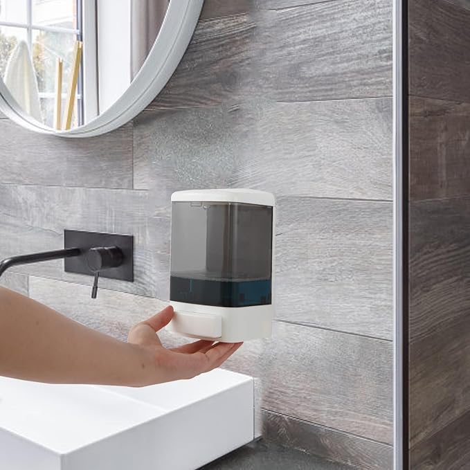 Manual Soap Dispenser 33oz Wall Mount Hand Soap Dispenser for Bathroom, Kitchen, Hotel & Restaurant Commercial Refillable Shampoo & Conditioner Dispenser for Liquid Gel