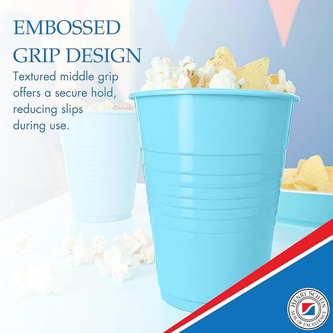 Essentials Healthcare Products Plastic Drinking Cups - Full Case of 1000 Cups - Blue 5 oz Disoposable Cups for Cold Beverages, Parties, Office, or Medical Use - Durable & Convenient