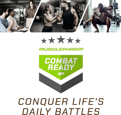 MusclePharm Combat Ready Chocolate Peanut Butter Cup, High Protein Bars, Combat Cravings, Fuel Performance & Meet Energy Demands, 20g Protein from Whey Protein, 5g Fiber, Gluten Free, 4 Bars