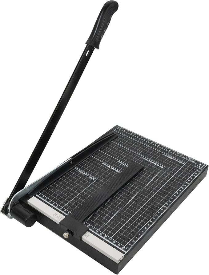 Precision Paper Cutter for A4/B5/A5/B6/B7, 10x13 inches, 70GSM Capacity, Metal Base Black