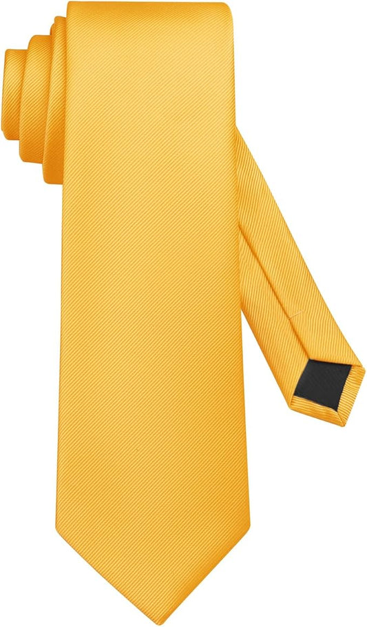 DecTwig Men's Ties Solid Color Formal Neckties 3.15" (8CM) Black Ties For Men