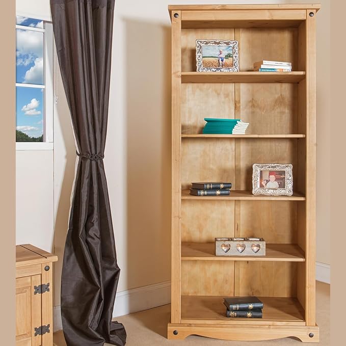 Furniture Dash - Bookshelf - Bookcase - Bookcase 5 Shelf - Pantry Cabinet - Kitchen Cabinet - Shelves for Bedroom - 31.50" W, 11.65" D, 69.88" H - 50.71lb (Antique Brown)