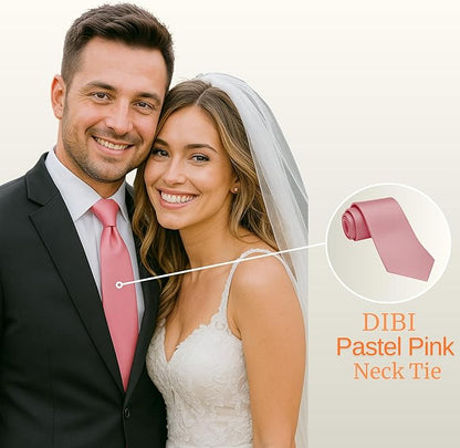 Dibi Solid Color Ties for Men, Formal Mens Ties, Neck Tie, Classic Tie for Boys Women Teens, Wedding Business Costume Necktie