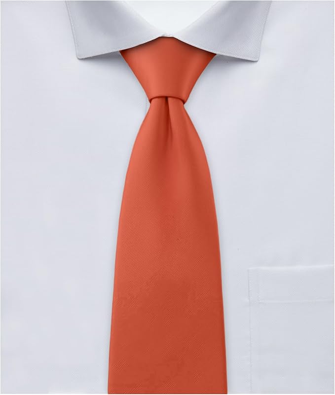 Jacob Alexander Solid Color Mens Tie - Soft-lined Necktie - Timeless Formal Look for Weddings and Business - (Regular Size)
