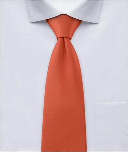 Jacob Alexander Solid Color Mens Tie - Soft-lined Necktie - Timeless Formal Look for Weddings and Business - (Regular Size)