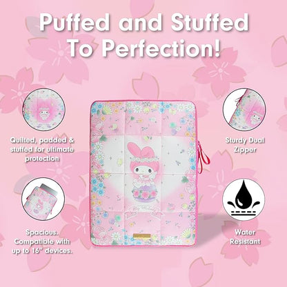 Sonix x Sanrio | Puffy Laptop Sleeve | 15-16 Inch, Quilted Pillow Puffer Laptop Carrying Case, Computer Sleeve | My Melody Fairy 50th Anniversary
