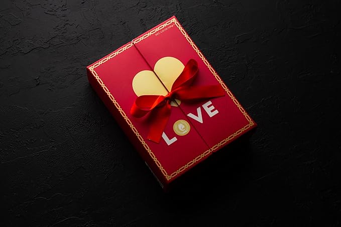 Carian’s Bistro Belgian Chocolate Gift Box of Love, Luxury Milk Chocolates with Strawberry and Hazelnut Cream, Great For Gift Giving, Christmas, Thanksgiving and Anniversary for Lovers, 12 pc.