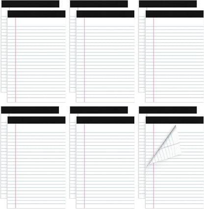 12 Pack Legal Pad 5x8, 360 Sheets Small Note Pad College Ruled Writing Pad Perforated Notepad for School, Office, To-Do Lists Grocery List Shopping List, 30 Sheets White
