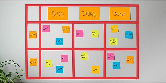 Post-it Super Sticky Notes, 8 Sticky Note Pads, 6 x 4 in., School Supplies, Office Products, Sticky Notes for Vertical Surfaces, Monitors, Walls and Windows, Energy Boost Collection