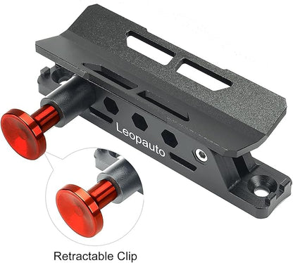 Vehicle Fire Extinguisher Mount Bracket, Aluminum Adjustable Quick Release Roll Bar Fire Extinguisher Bottle Mount with 8 Clamps, Compatible with Jeep Wrangler JK TJ Rubicon UTV, Gray