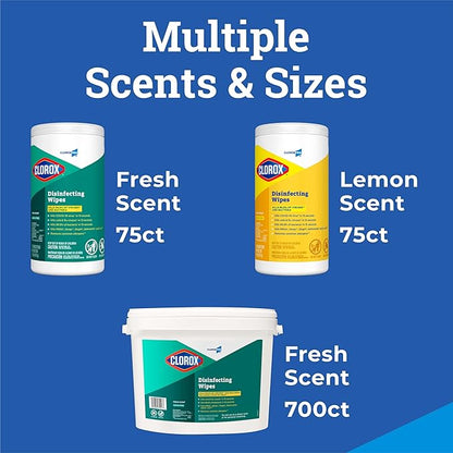 CloroxPro Clorox Disinfecting Wipes, Lemon Fresh, 75 Count (Package May Vary)